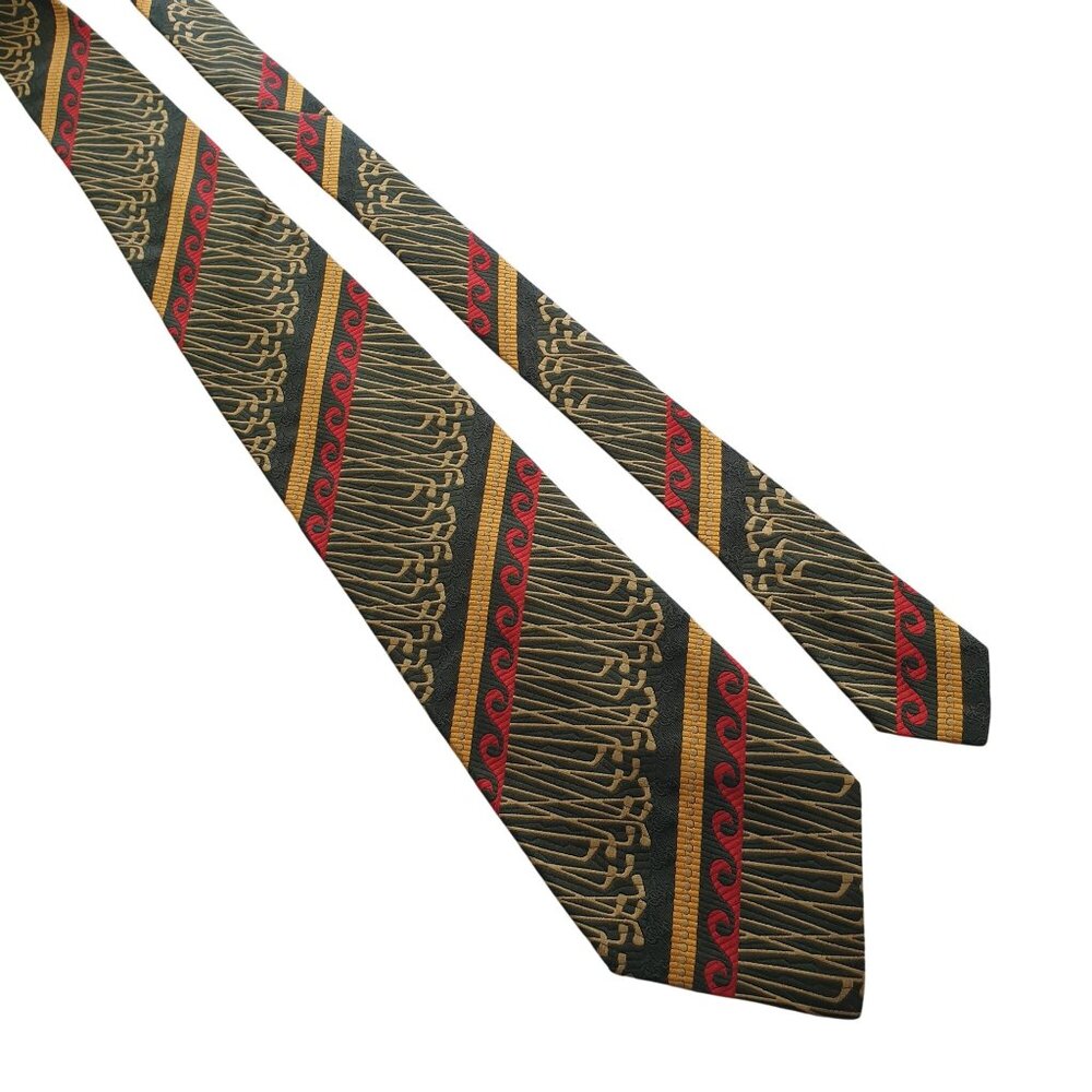 Vintage Dominique France Men Necktie Raleighs Designer golf New York Paris